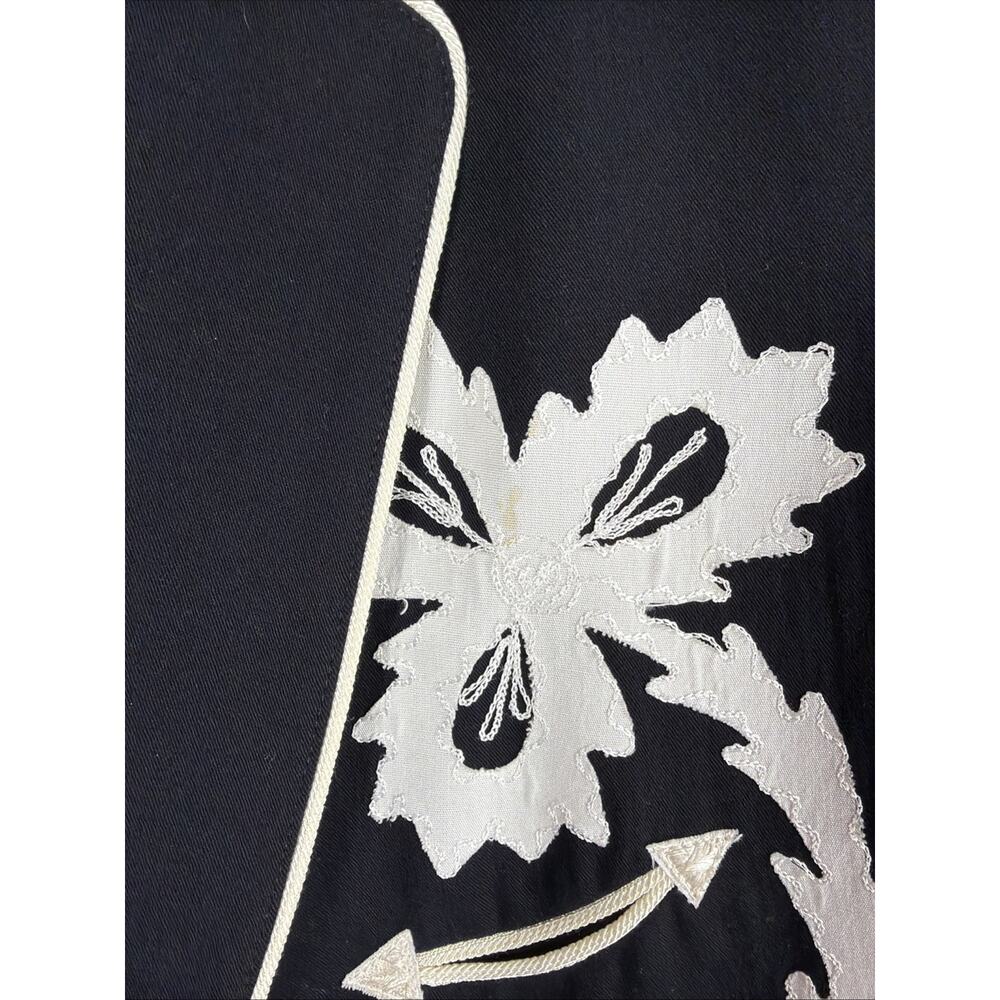 Vintage Y2K Karen Kane Black White Detail One Button Blazer #1299 Size 10 - Picture 2 of 6